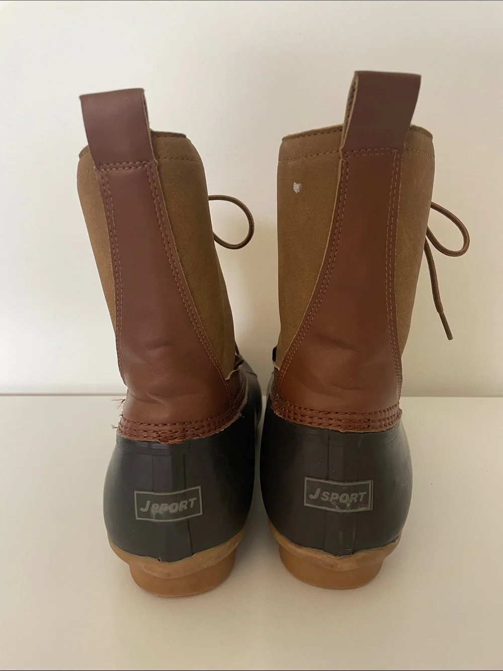 J Sport Men’s Bergen Encore Rubber Duck Boots Brown Size 13